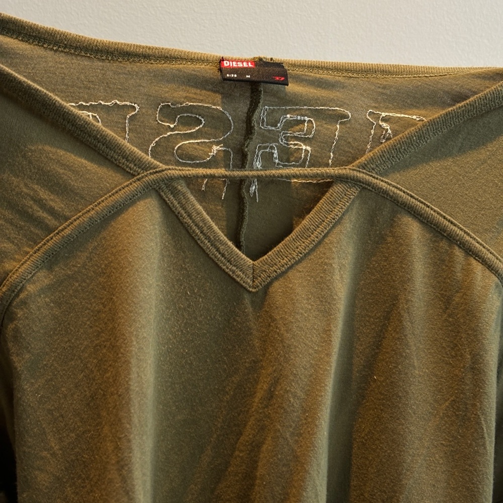 Vintage Diesel Khaki V-Neck Top